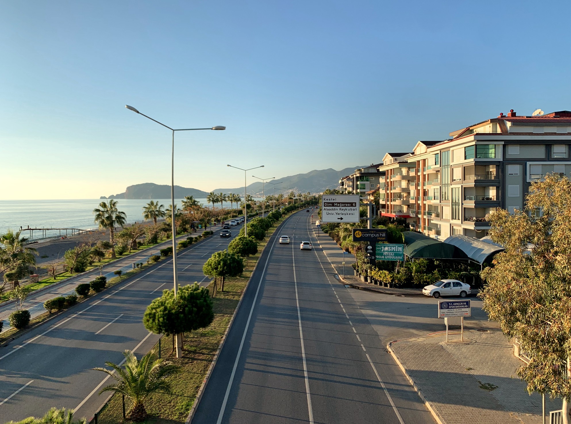 The main road in Kestel Alanya, Southern Turkey